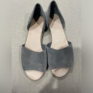 J Jill gray suede women’s sandal slip on, good condition, size 9.5